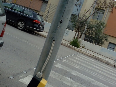 Καταστροφή σε καινούριο σύστημα φωτισμού διάβασης πεζών