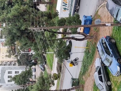 Κάδοι πανω στο δρόμο 