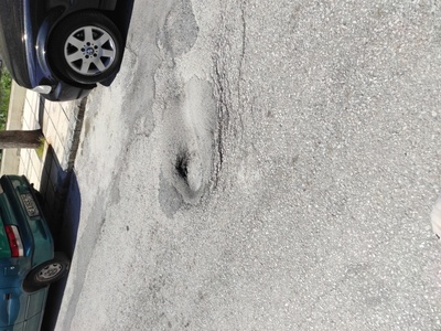 Βαθούλωμα στο οδόστρωμα 