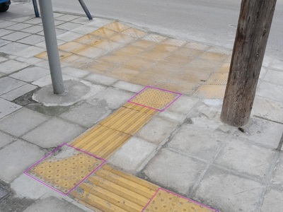 Ράμπα ΑΜΕΑ και Οδηγός όδευσης τυφλών