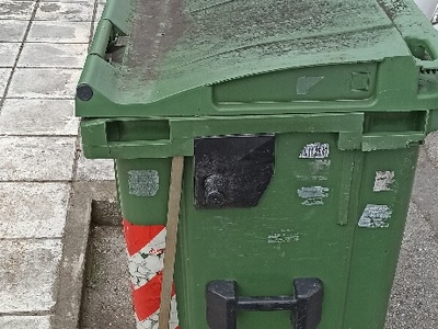 Πλυσιμο ΚΑΔΩΝ Και λειπει  καπακι απο μπλε καδο εδω και μηνες.