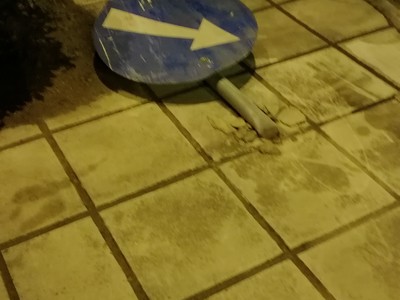 Ισοπεδωμένη πινακίδα σηματοδότησης