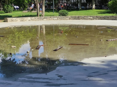 Βουλωμένο φρεάτιο σε παρκο Πάρκο Ούλωφ Πάλμε