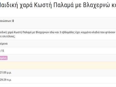Μικρή Παιδική χαρά Κωστή Παλαμά με Βλαχερνών κομμένα κλαδιά