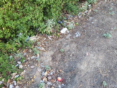 σκουπίδια παντού  πάρκου της Σκρα