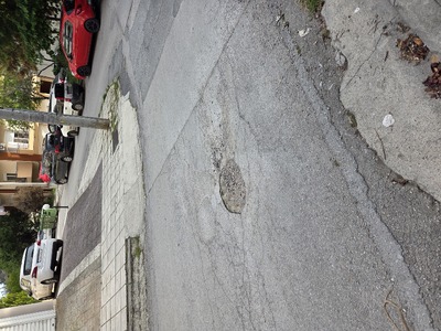 Επικίνδυνη λακούβα   Διαστάυρωση Παπατσεχιλίδη με Κωνσταντικάκη