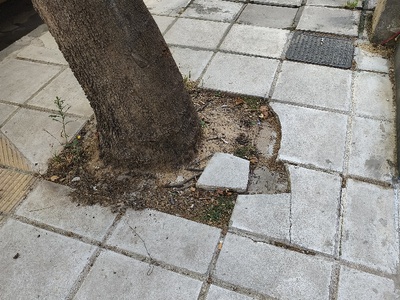 Σπασμενες πλάκες πεζοδρομιου  Ιωάννη Πασαλίδη