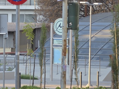 μετρο Καλαμαριάς κολωνες συντήρηση  Αιγαίου