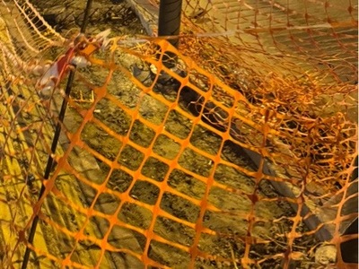 Επικίνδυνη εκκρεμότητα έργων σε πεζοδρόμιο  	Ιπποκράτους 9