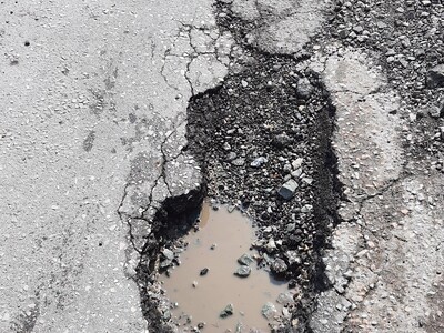 Λακκούβες στην άσφαλτο 